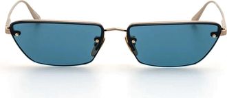 Linda Farrow Cleo - Light Gold / Aqua Sunglasses