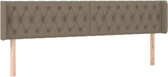 vidaXL Cabecero Con Led De Tela Gris Taupe 203x16x78/88 Cm Vidaxl