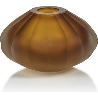 Zodax Milano Cut & Frosted Vase in Amber at Nordstrom Rack