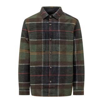 Barbour Woodlane Brushed Check Overshirt - Heren - Casual Overhemden - Veelkleurig - L - Wol - Overhemden