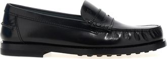 Tod's Black Leather Loafers