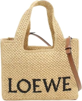 Loewe Pre-owned Tote Bags, female, Beige, Size: ONE SIZE Pre-owned Tote Bag
