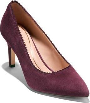 Cole Haan Bellport Pointed Toe Pump in Black Garnet Suede at Nordstrom Rack, Size 9.5