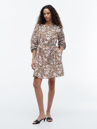 Tommy Hilfiger Womens Floral Print Mini Dress - Summer Cognac - XL