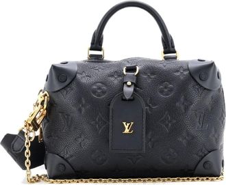 Louis Vuitton Petite Malle Souple Handbag Monogram Empreinte Leather shoulder bag - Zwart