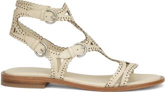 Ash Ivoor Geperforeerde Leren Sandalen - Dames - Sandalen - Beige - 36 EU - Leer - Schoenen