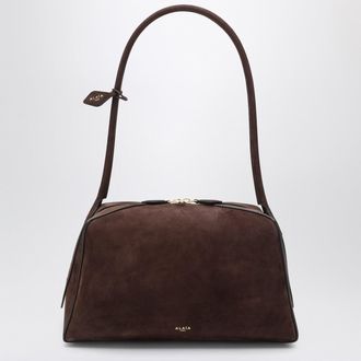 Alaia Le Bouledogue bag in brown nubuck