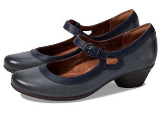 Cobb Hill Laurel Mary Jane Womens Shoes Blue Leather : 6.5 B - Medium