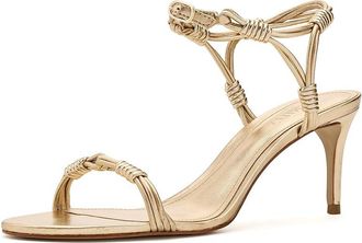 Schutz Nara Mid Womens Sandals Platina : 10.5 M, Leather