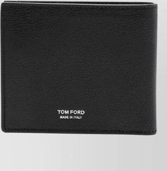 Tom Ford grain leather elongated t line bifold wallet