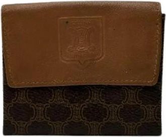 Celine Pre-owned Vintage leren portemonnee - Dames - Vintage Accessoires - Bruin - ONE Size - Leer - Vintage