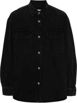 A Gold E Camryn twill shirt - men - Regenerative Cotton - M - Black