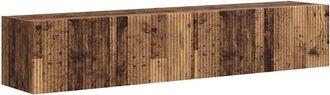 vidaXL Mueble De Tv Montado En La Pared 2 Pcs Madera Vieja Vidaxl