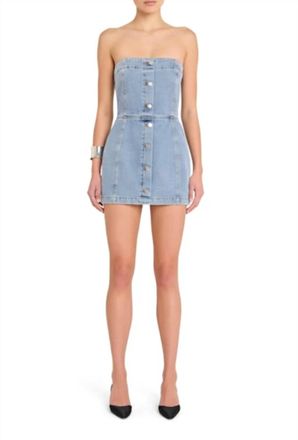 Amanda Uprichard Scorpio Skort Romper In Destiny Wash