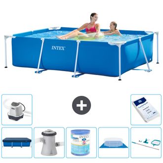 Intex Piscina Con Estructura Rectangular - 220x150x60 Cm - 7-piezas S40028