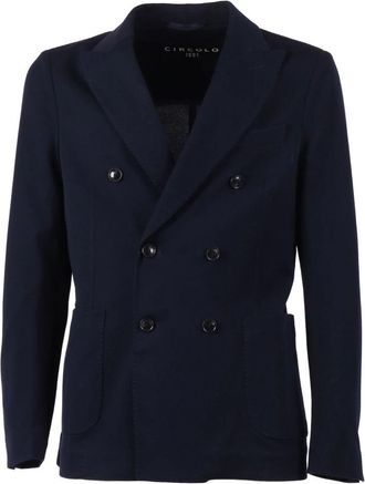 Circolo 1901 Giacca Doppio Petto - Heren - Blazers - Blauw - L - Denim - Jassen
