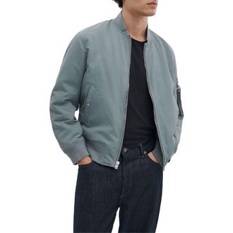 Rag & Bone Manston Nylon Bomber Jacket in Grey Mist at Nordstrom, Size X-Large