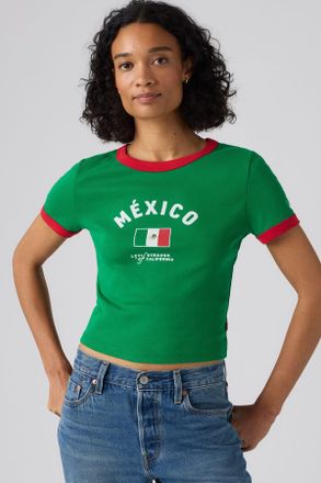 Levi's T-shirt Ringer da donna Levis Messico - Donna - XS - Multicolore / X Mexico