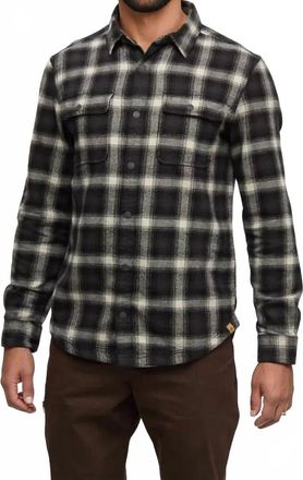 tentree Kapok Flannel Colville Shirt In Warm Oak/dusk Plaid