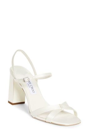 Jimmy Choo London Elsy Crystal Buckle Sandal in Ivory at Nordstrom, Size 10.5Us