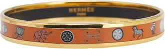 Herm&egrave;s 2010-2025 Smalle email Cloisonne armband 62 kostuum armband - Oranje