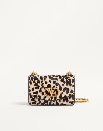 Valentino Garavani Borsa Piccola A Spalla Valentino Garavani Vain In Vitello Effetto Cavallino Animalier Donna NATURALE/MARRONE UNI