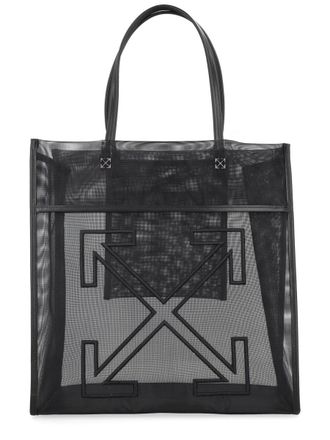 Off-white Womens Tote Bag Market Black Polyester Handbags Hand