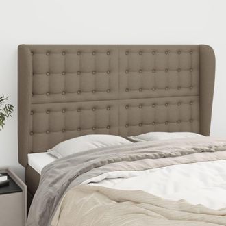 vidaXL Cabecero Con Orejas De Tela Gris Taupe 147x23x118/128 Cm Vidaxl