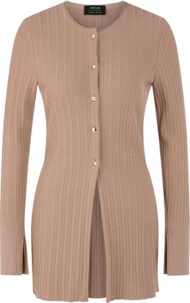 Marc Cain Lange Cardigan - Dames - Truien - Beige - Maat: XL Viscose