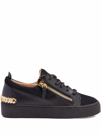 Giuseppe Zanotti Gail chain-link detail sneakers - Black