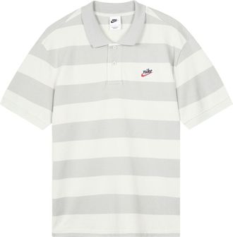 Nike Sportswear Heritage Stripe Colorblock Short Sleeve Polo Shirt Gray / Yellow CU4433-028
