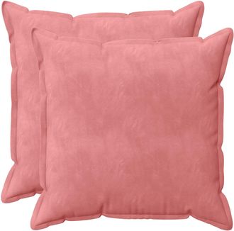 vidaXL Funda De Almohada 2 Pcs Houten Rosa 55 X 55 Cm Terciopelo Vidaxl