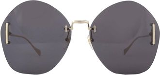 Gucci Grey Oversized Ladies Sunglasses GG1203S 002 65