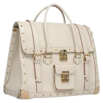 Louis Vuitton Tweedehands leren handtassen - Dames - Pre-owned - Wit - Maat: ONE Size Leer