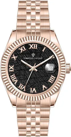 Christian Van Sant Mens Black Round 41mm