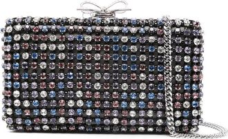 Self Portrait Chainmail Crystal-embellished Mini Clutch Bag