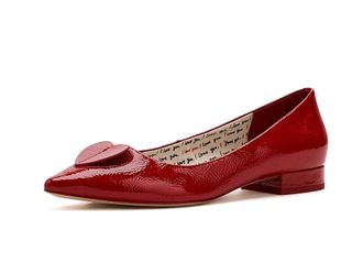 Kate Spade New York Lover Flats Womens Sandals Dark Scarlet : 10.5 M, Leather