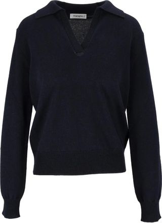 KANGRA V-neck Truien - Dames - V-hals truien - Blauw - S - Wol - Truien & Vesten