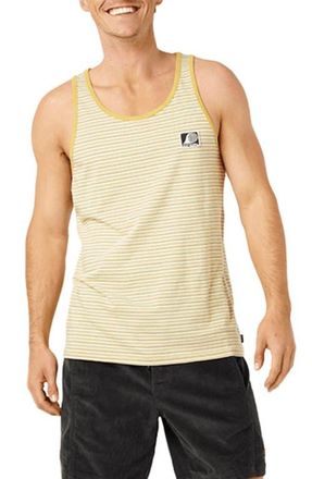 Rip Curl Stripe Cotton Tank in Bone at Nordstrom, Size Xx-Large