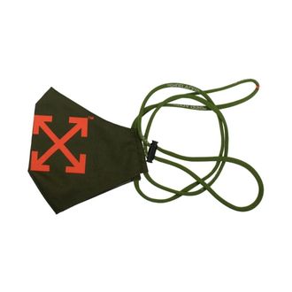 Off-white Mascherina in poliestere - - Accessories - Uomo - Verde - ONE SIZE