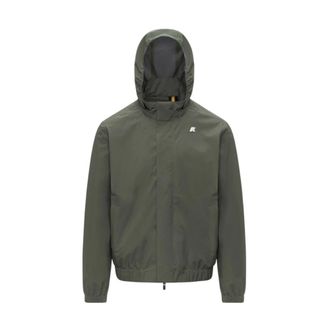 K-Way K-Way, Light Jackets, male, Green, Size: XL Aurene Stretch 2L Hooded Jacket