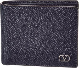 Valentino Vlogo Signature Leather Card Case