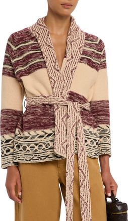 The Great. The Riding Cardigan In Rusted Red Multi