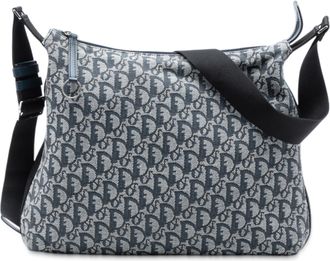 Dior Pre-owned Womens Diorissimo Trotter Canvas Crossbody - Silver Textile - One Size