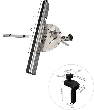 OEM Gu&iacute;a De Ingletes De Precisi&oacute;n, &Aacute;ngulo Ajustable, Construcci&oacute;n Duradera, Gris