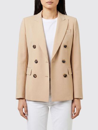 Alberto Biani Slim Fit Double-Breasted Cady Blazer with Classic Lapels