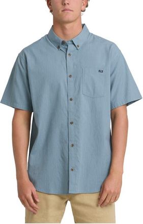 Billabong All Day Short Sleeve Button-Down Shirt in Oceana at Nordstrom, Size Xx-Large