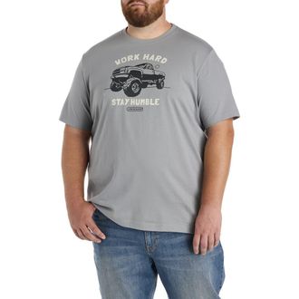 Life is good Big & Tall Stay Humble Truck Graphic Tee in Grey at Nordstrom, Size 5X Big