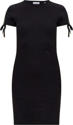 Burberry Black Solid Crew Neck Dress