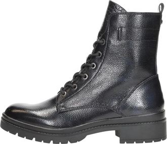 Tamaris Lace-up Boots (Veterschoenen Hoog) - Dames - Veterlaarzen - Zwart - 39 EU - Leer - Schoenen
